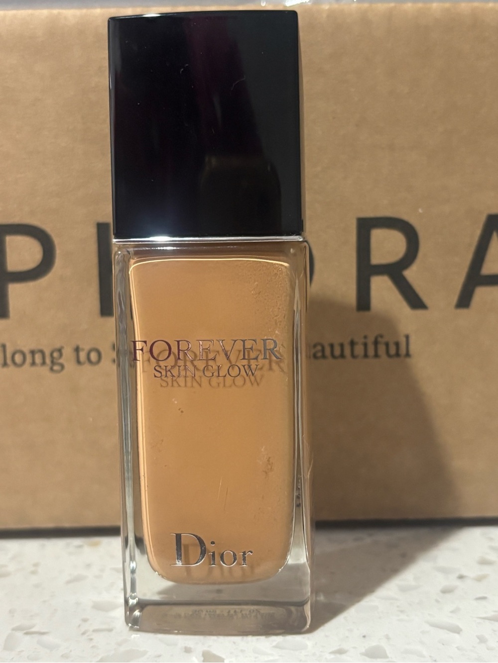 Dior Forever Skin Glow Foundation — Warm Tan Beige shade 4W